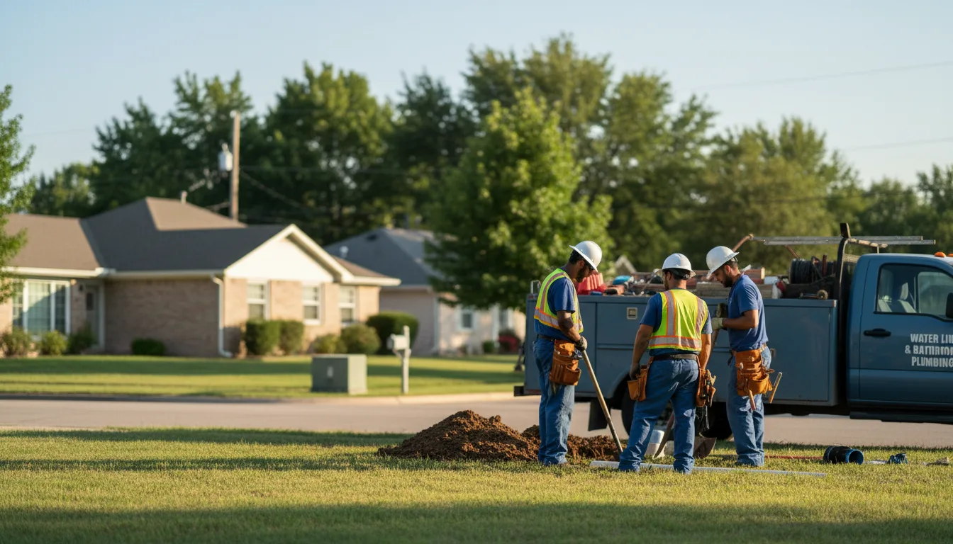 Residential water line and bathroom plumbing service in Bloomsburg, PA